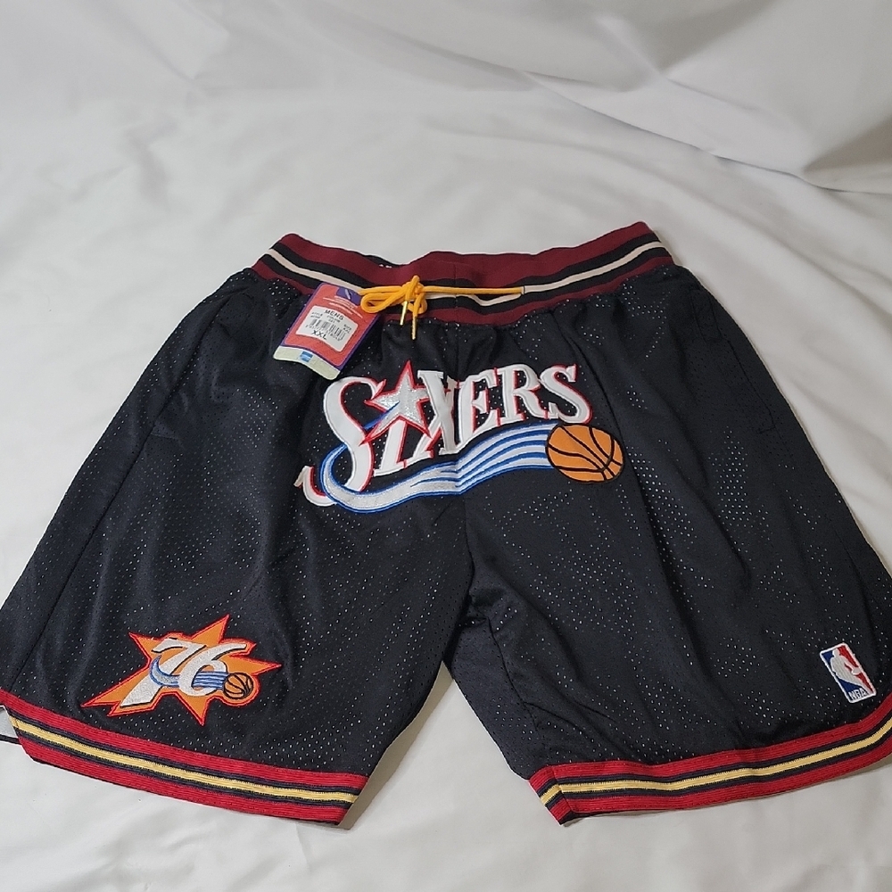 Just Don Black 76 Sixers Shorts